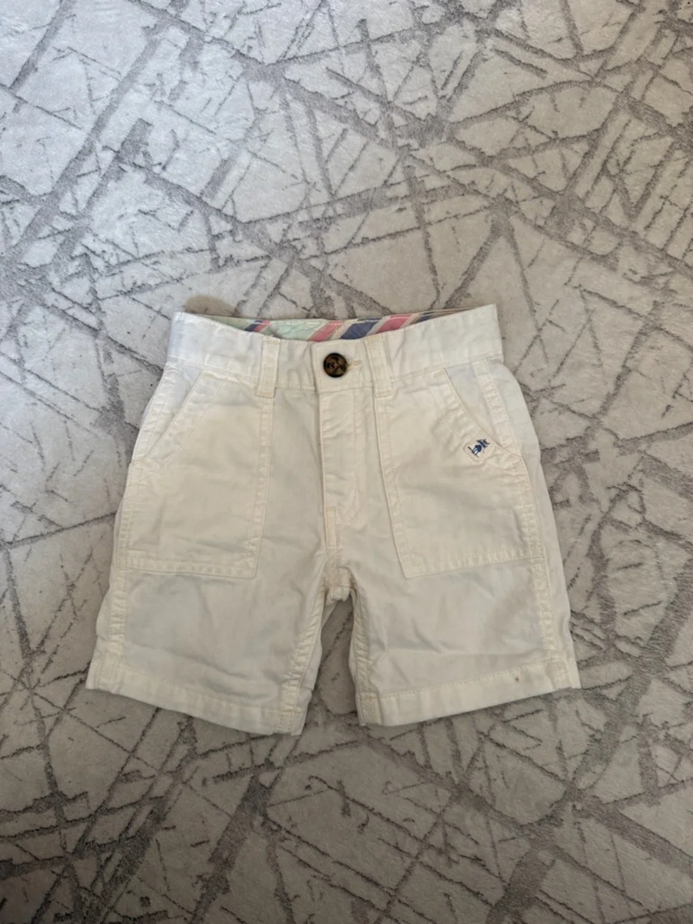 Carter's White Cotton Shorts with Pocket Detail